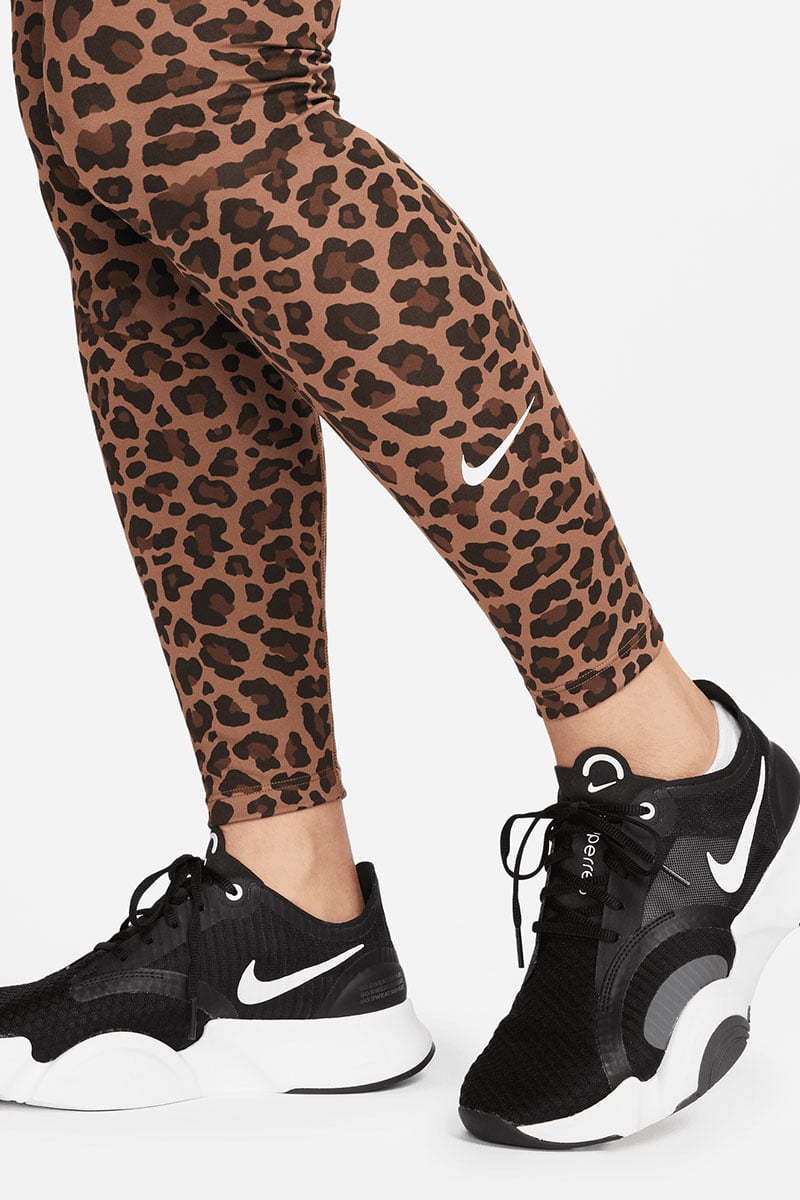 Nike Dri FIT One Maternity Print Leggings Archaeo Brown White Stylerunner