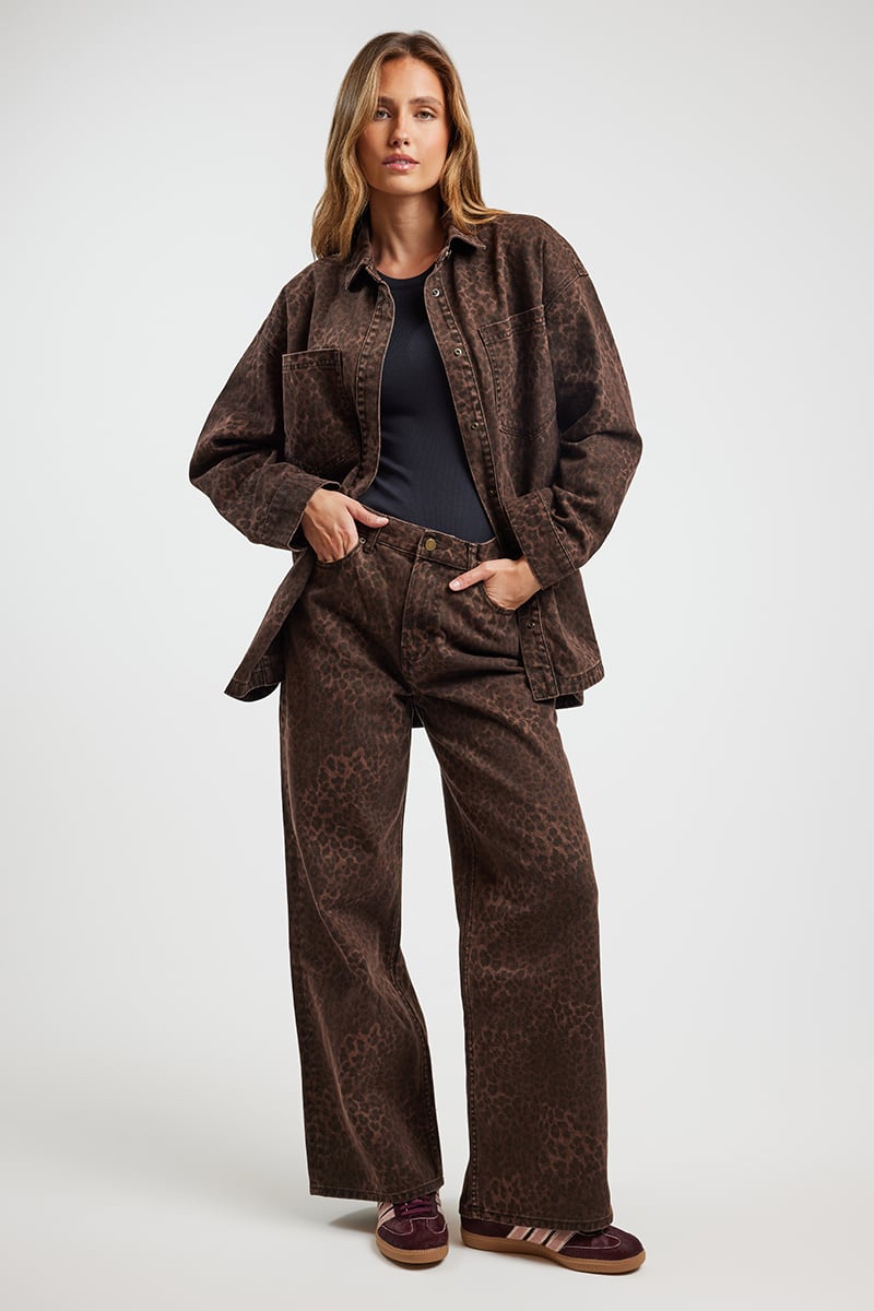 Leopard Canvas Pant