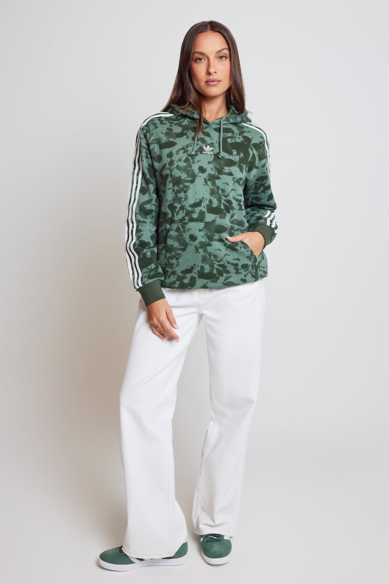 スウェット・トレーナー adidas AOP Hoodie Green IX5999 IX5999 adidas Originals AOP Hoodie Trace Green/Shadow Green