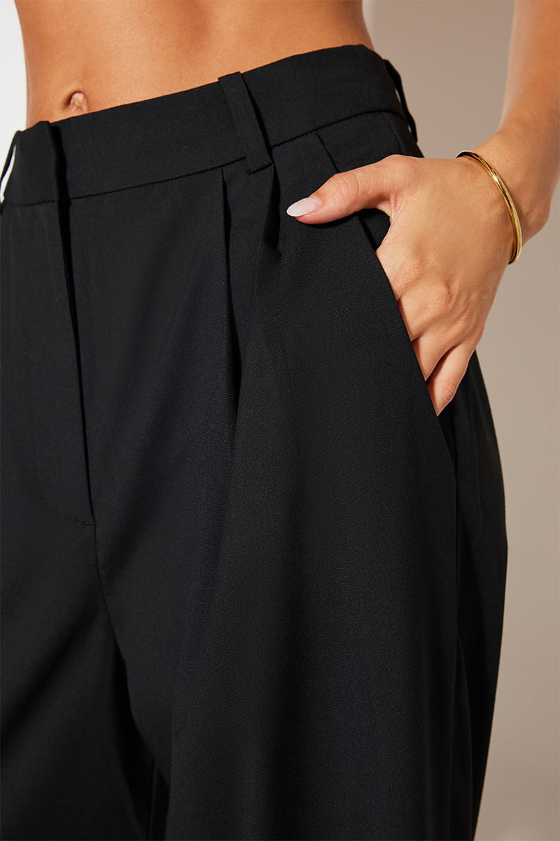 ODE Tommy Wide Leg Pant Onyx | Stylerunner