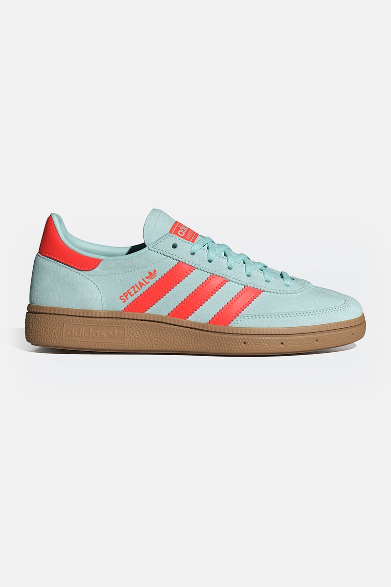 Red adidas with clear bottom deals