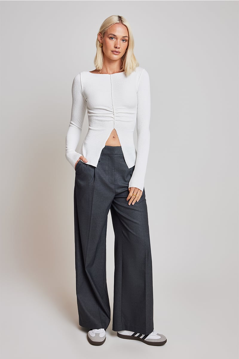 Nude Lucy Dakota Tailored Pant Charcoal | Stylerunner