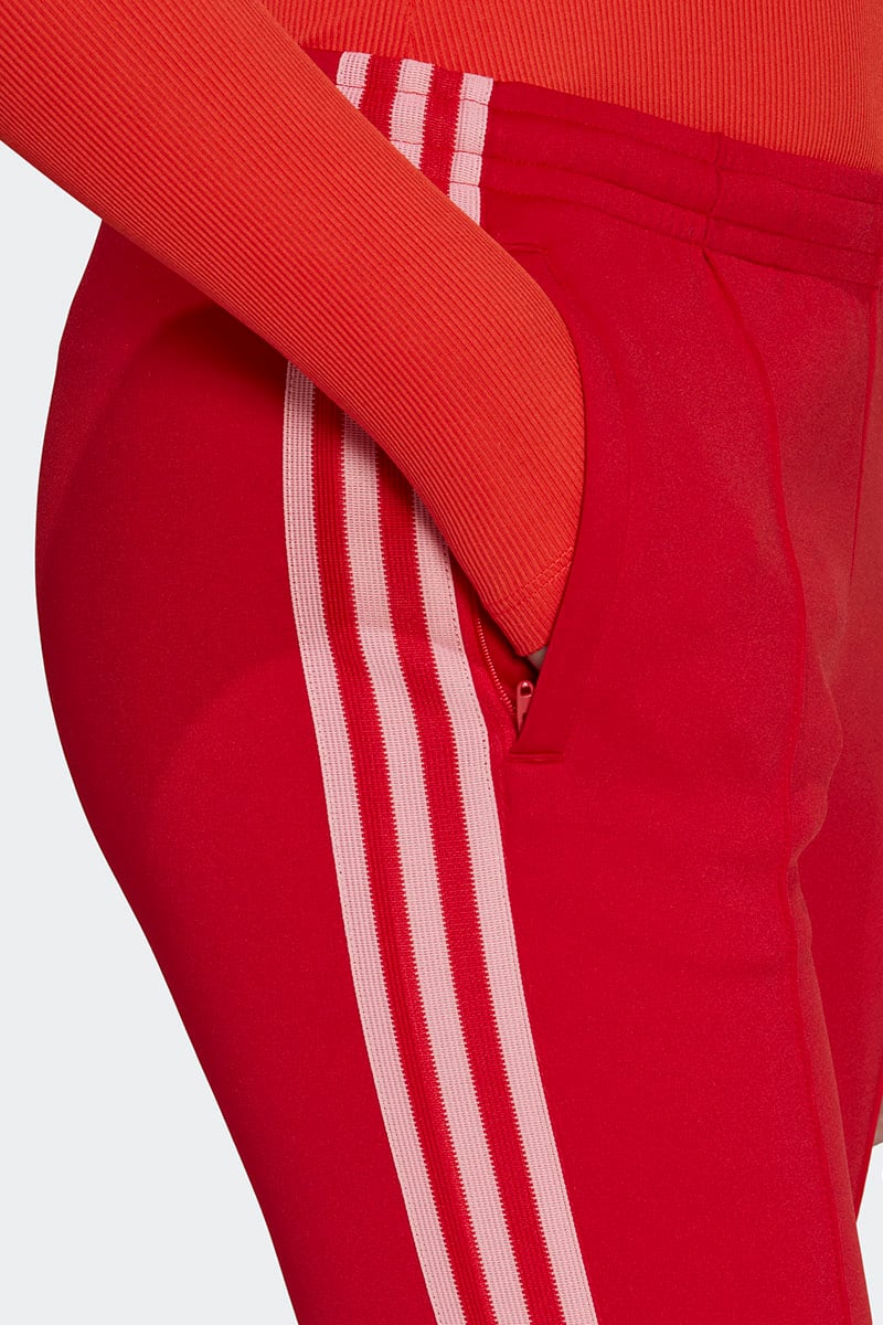 adidas Originals Adicolor Heritage Now Flared Tracksuit Bottoms Scarlet Stylerunner