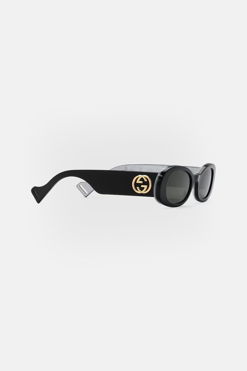 Gucci Oval Sunglasses Black | Stylerunner