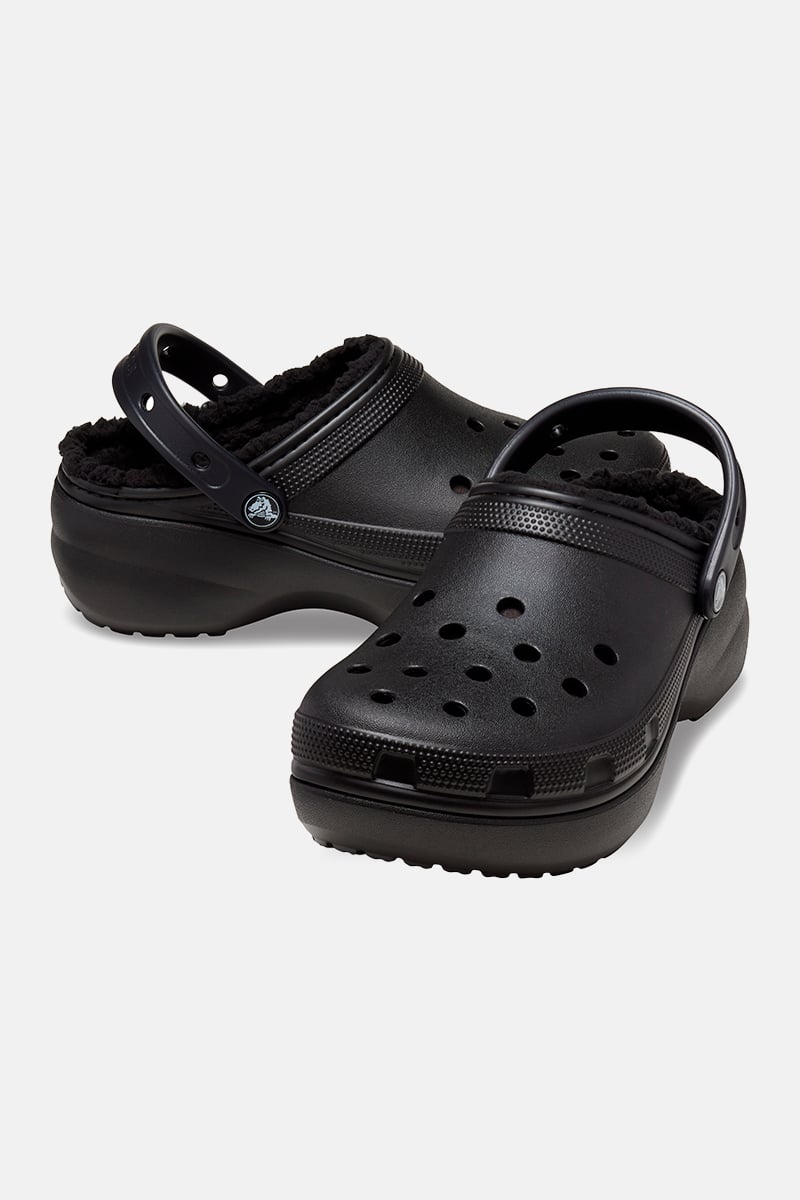 Crocs Classic Platform Lined Clog Black Stylerunner