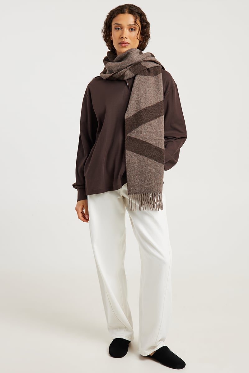 como scarf tobacco monogram TOTEME Totme Printed Scarf - Neutrals Scarves and Shawls, Accessories offering soft One Size Monogram Print Bandana