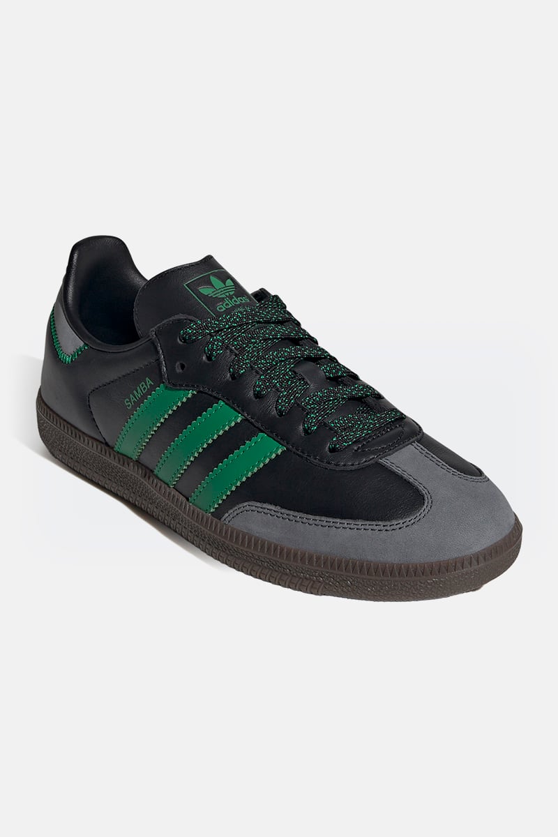 adidas gazelle silver green womens adidas Samba OG Shoes - Women's - Aurora Ivy / Core Black main image 1