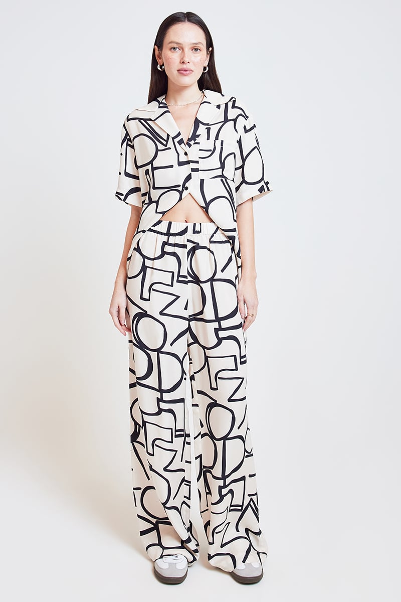 【MODERNIF】Lete Pigment Wide Pants Werables Terraced Wide Leg Ruched Flare Drawstring Pant
