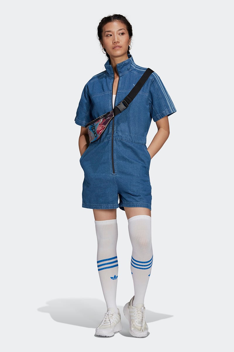 adidas アディダス　Adicolor Denim Jumpsuit adidas Originals Adicolor Denim Jumpsuit DENIM BLUE