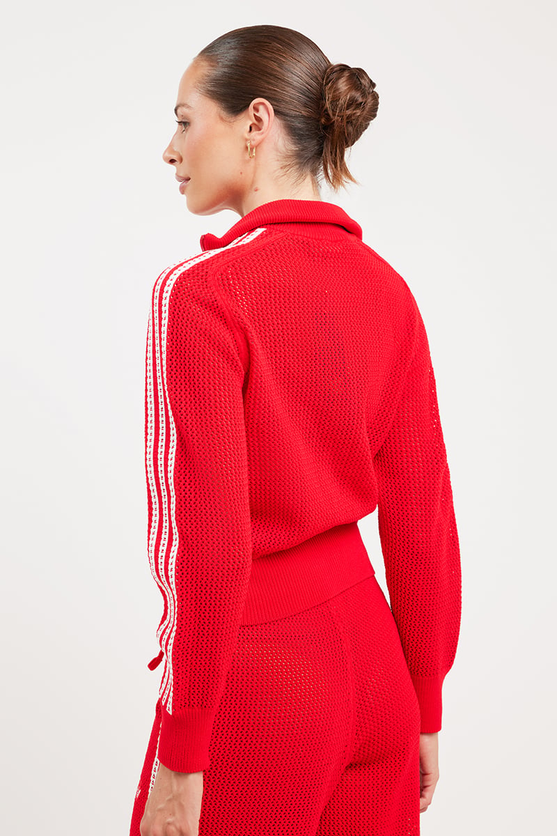 adidas Originals Crochet Track Top Better Scarlet | Stylerunner