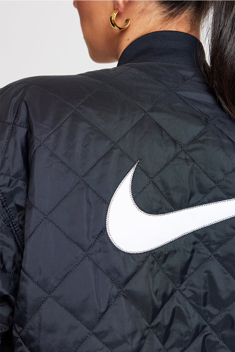 Nike Reversible Varsity Bomber Black/Black/White | Stylerunner