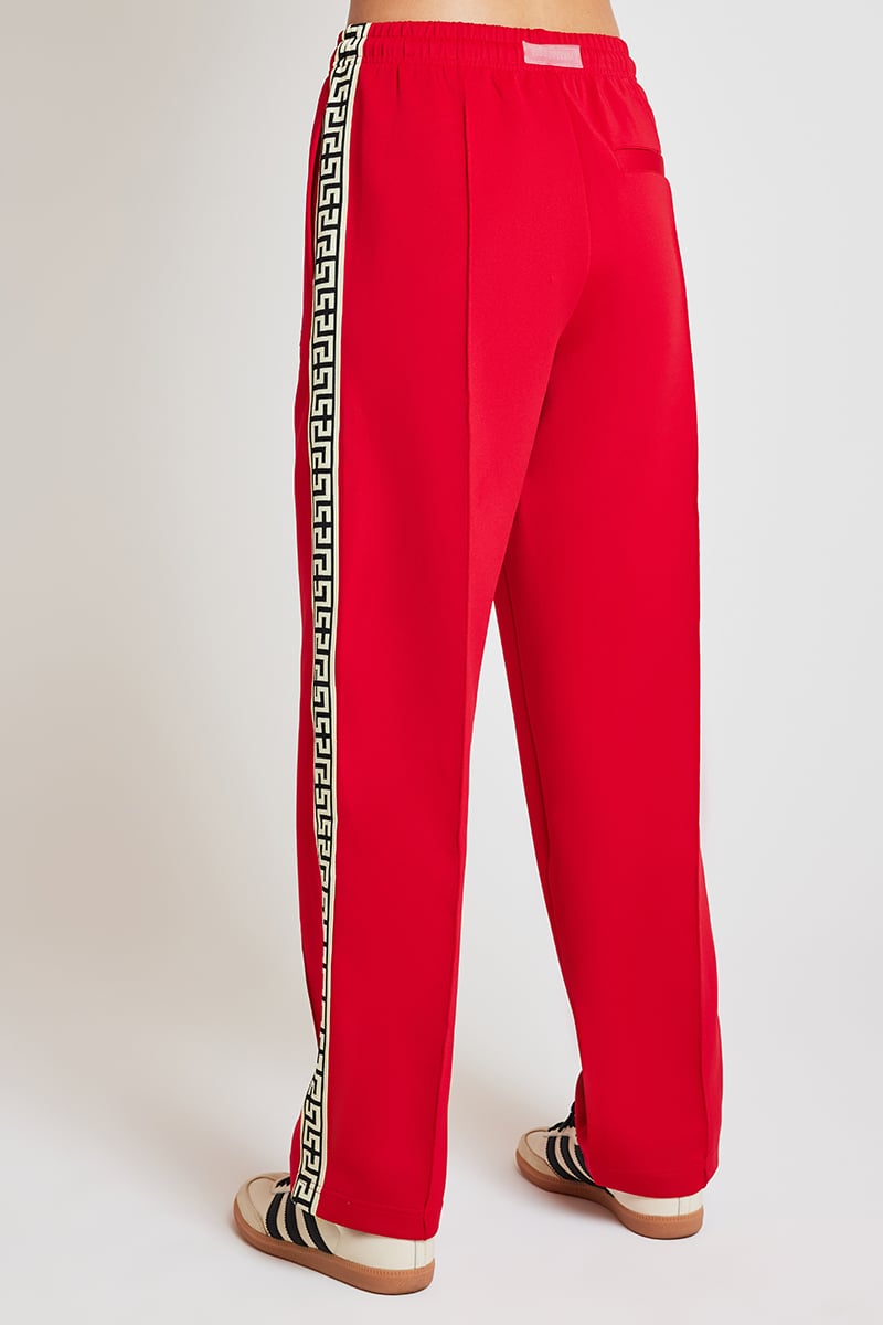 SOMETHING VERY SPECIAL Geo Track Pant Red Stylerunner