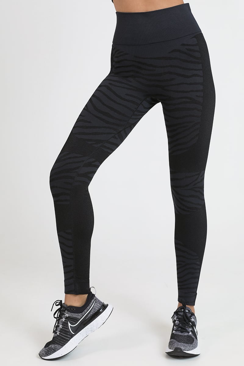 adidas by Stella McCartney Seamless Yoga Tights Black Zebra