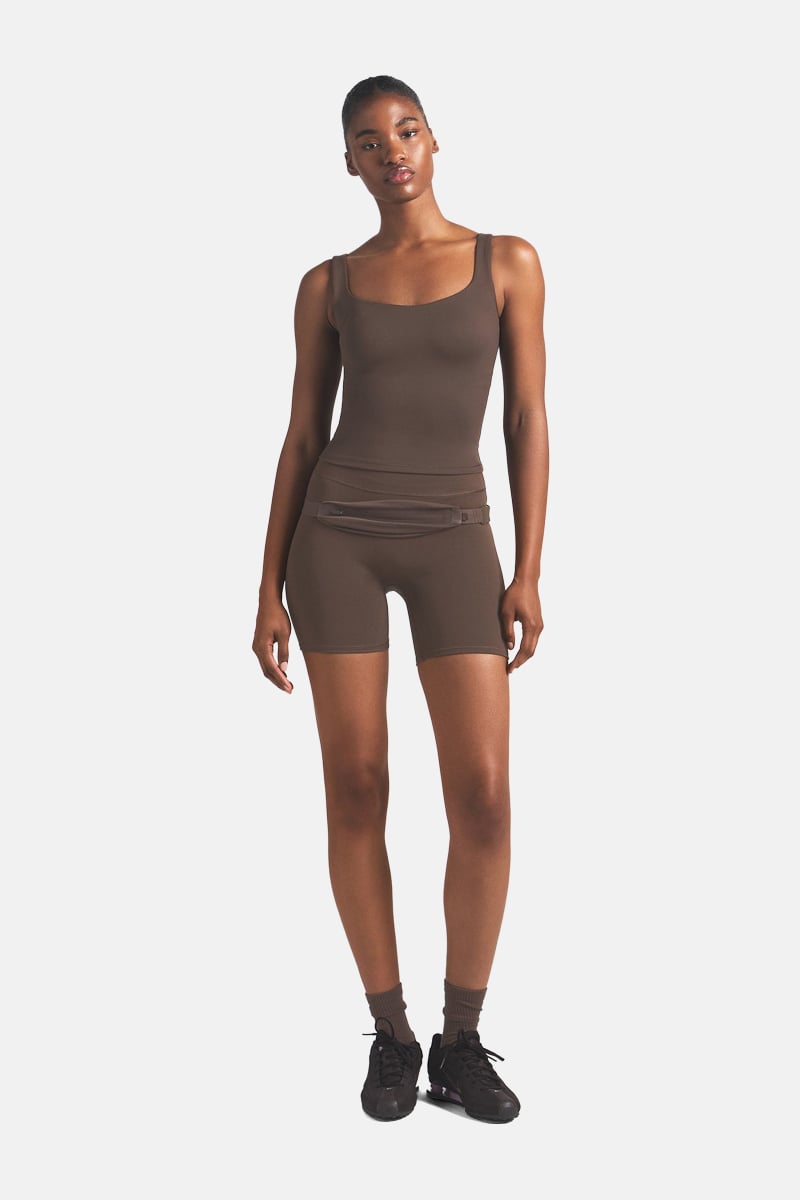 NikeSKIMS Matte Square-Neck Tank Dark Sepia | Stylerunner