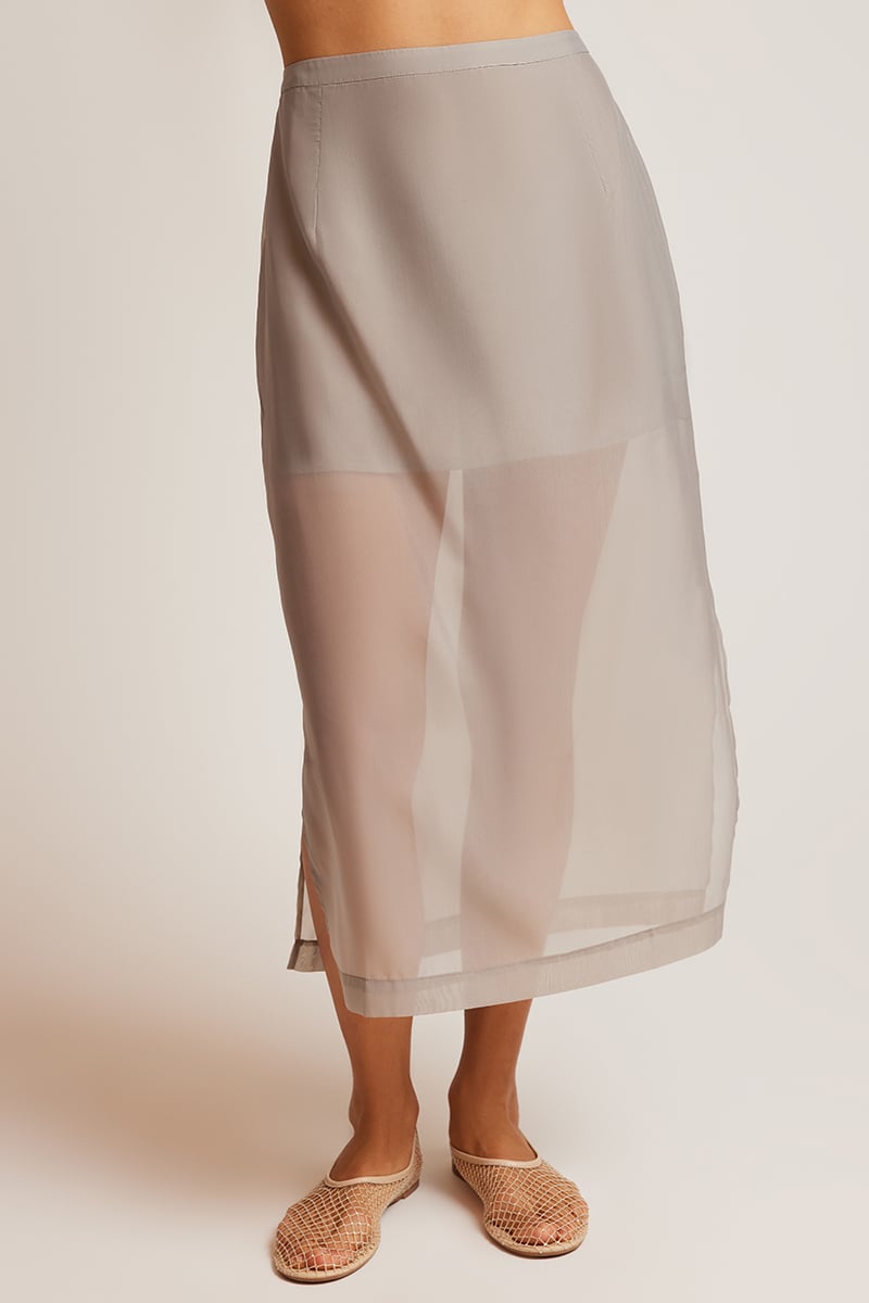 ODE Clarke Organza Skirt Khaki | Stylerunner