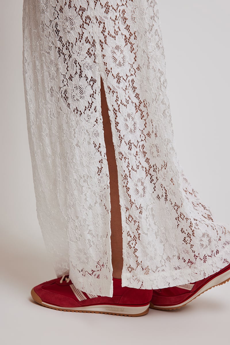 Stylerunner Kori Lace Skirt Bright White | Stylerunner