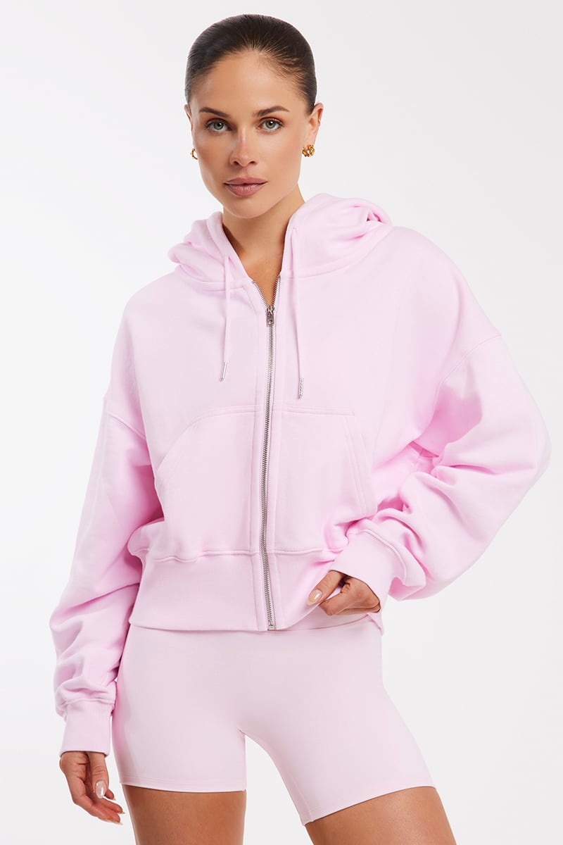 Adley Cropped Zip Hoodie