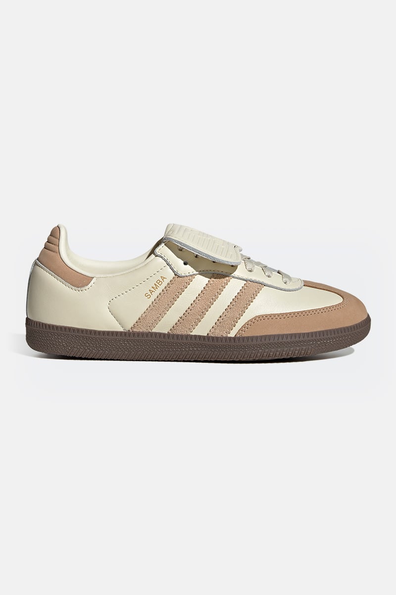 adidas Samba LT Wクリーム/ベージュ adidas Originals Samba LT Cream White/Warm Sandstone/Gold Met