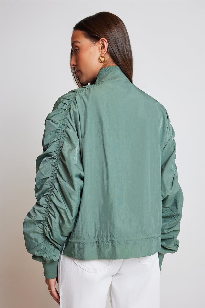 adidas Originals Lightweight Bomber Jacket Trace Green Stylerunner