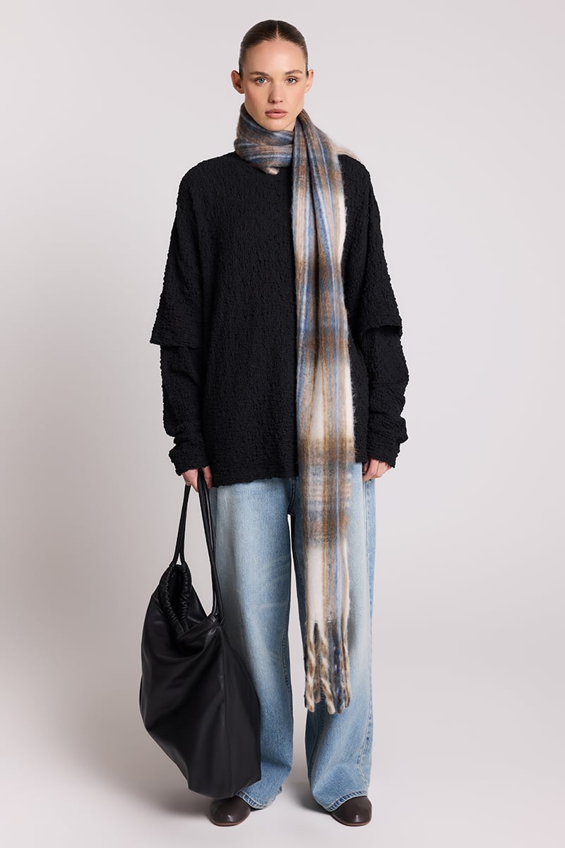 Stylerunner MK x SR Layne Layered Long Sleeve Shirt Onyx