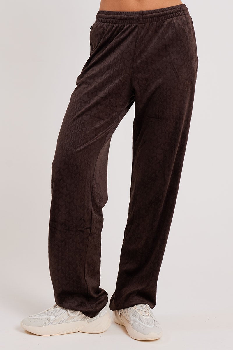 adidas Originals Velvet Straight Pants Dark Brown | Stylerunner