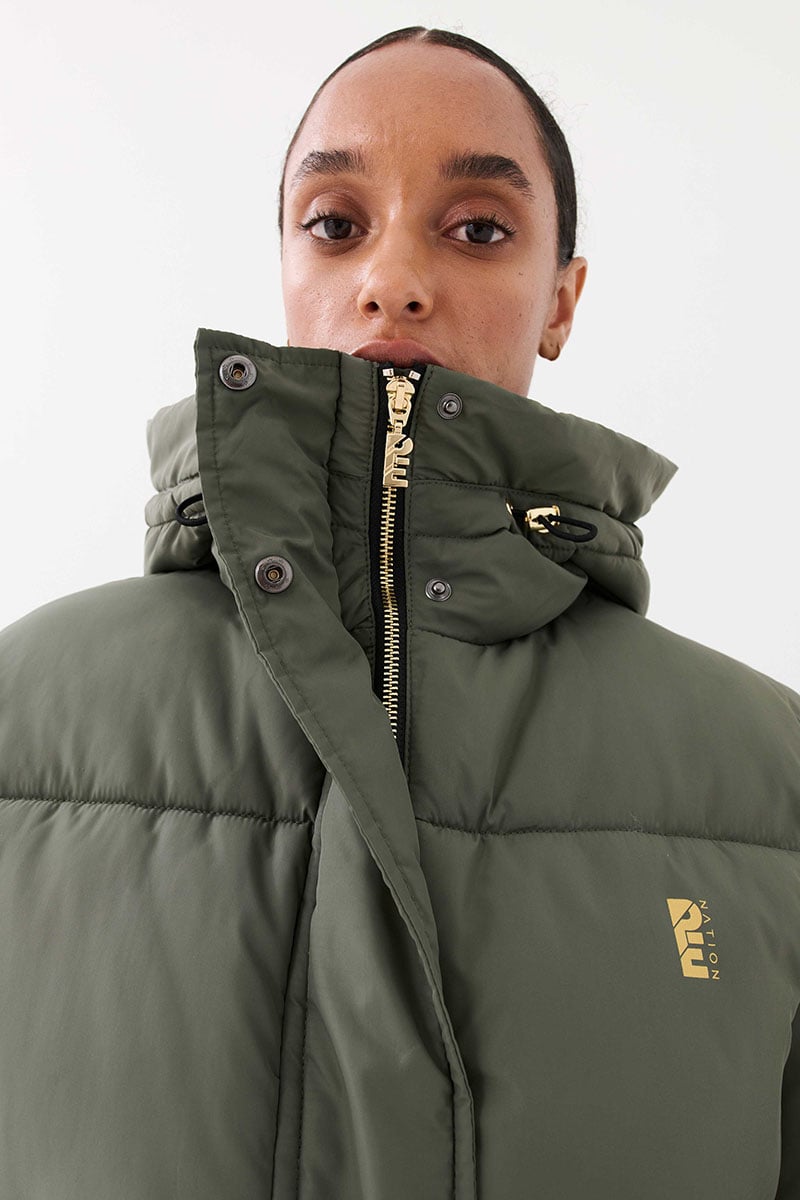 Pe nation green puffer jacket store