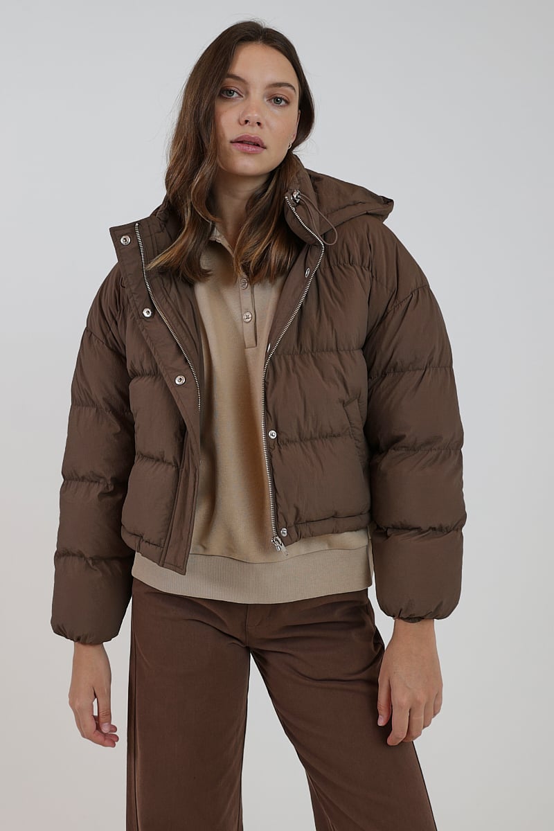 Lucy cropped 2025 hooded puffer