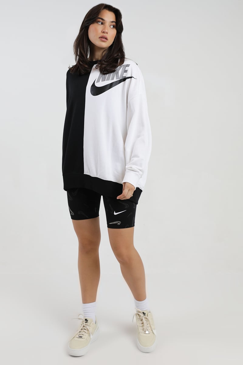 Nike Sportswear Over-Oversized Sweatshirt Black/White | Stylerunner