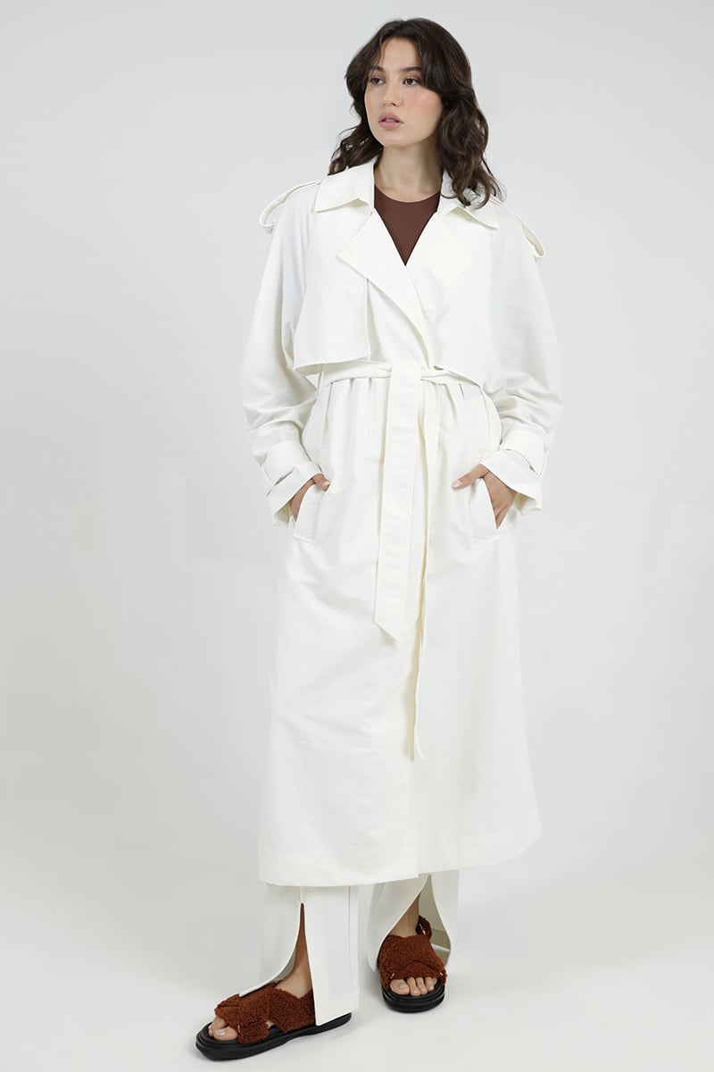 C M Camilla and Marc Marmon Trench Soft White Stylerunner