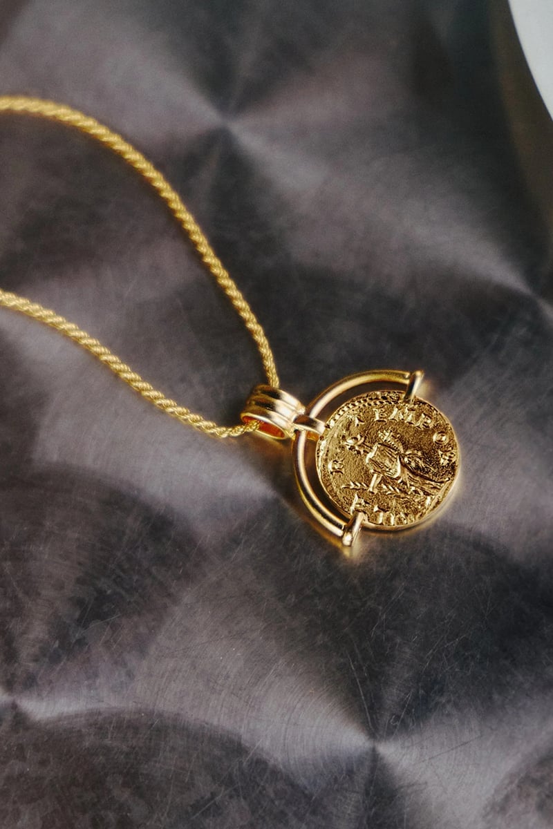 Missoma Lucy Williams Roman Arc Coin Necklace Gold | Stylerunner