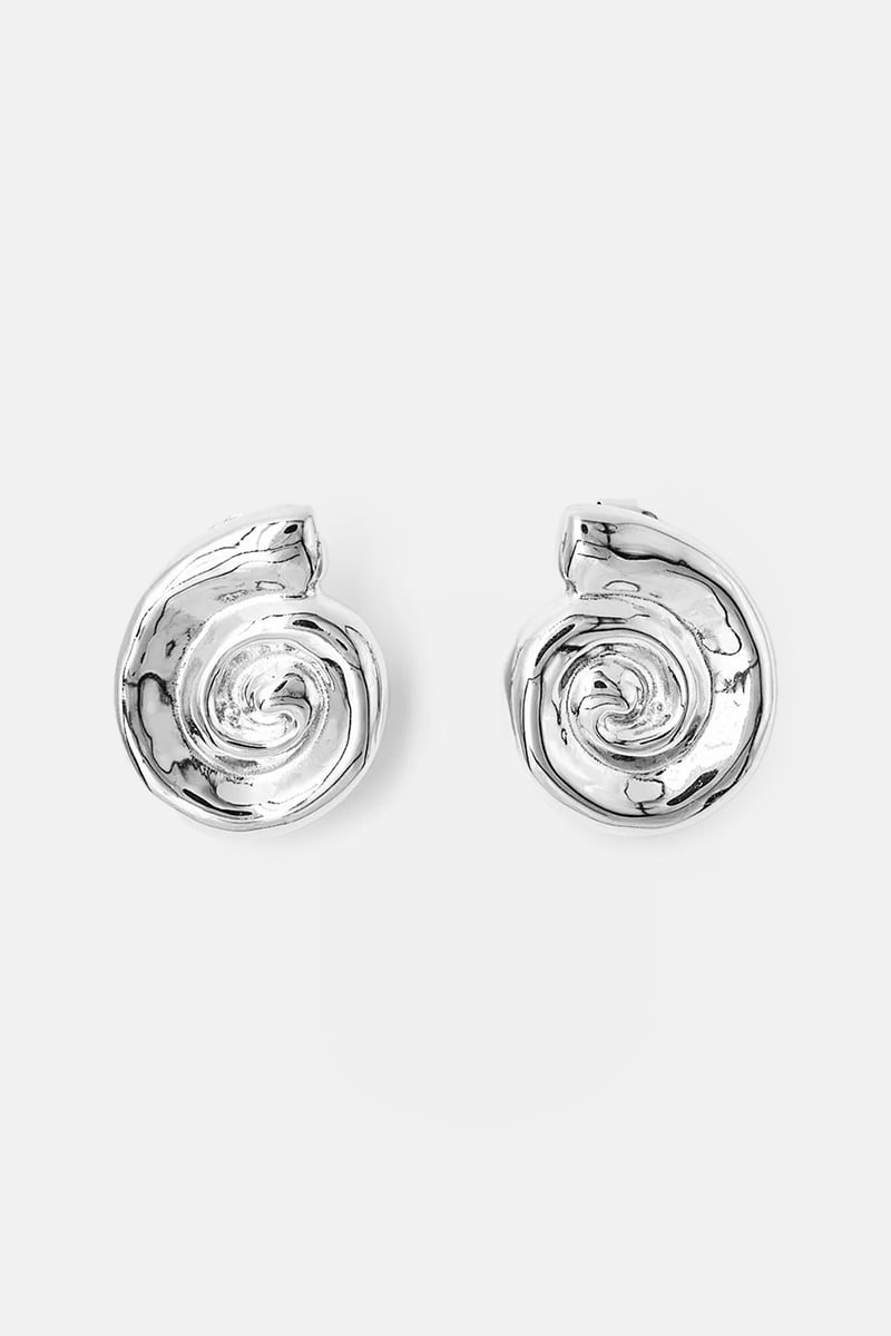 Brie Leon Spiral Earrings Silver Stylerunner