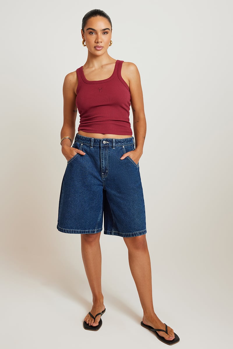 ODE Codi Scoop Tank Cherry | Stylerunner