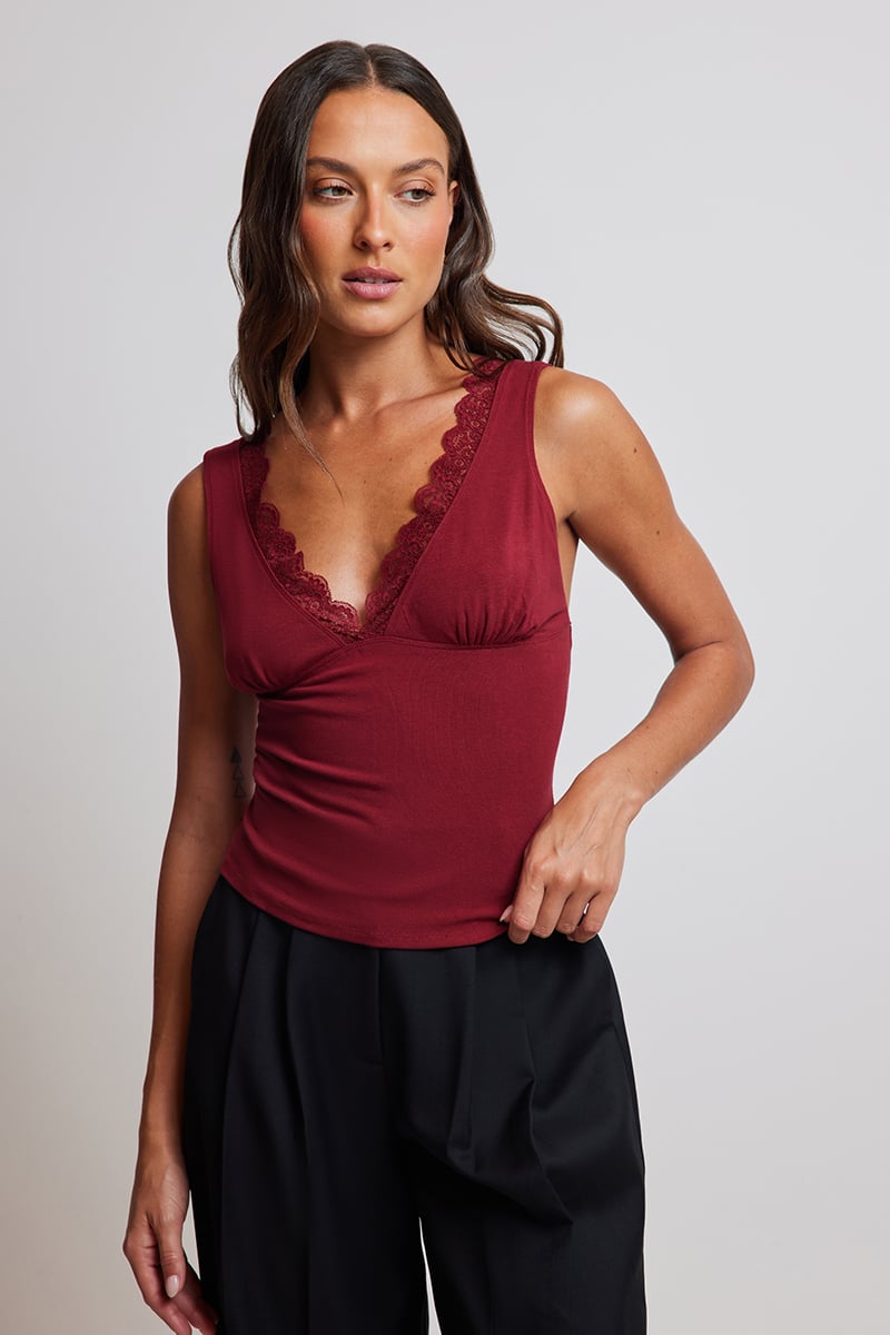 トップス andwang side cut out lace cami トップス side cut out lace cami andwang トップス andwang