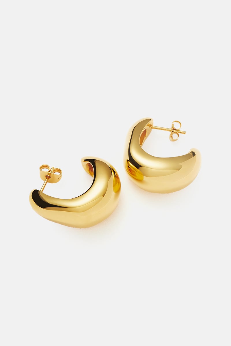 Organic Dome Hoop Earrings