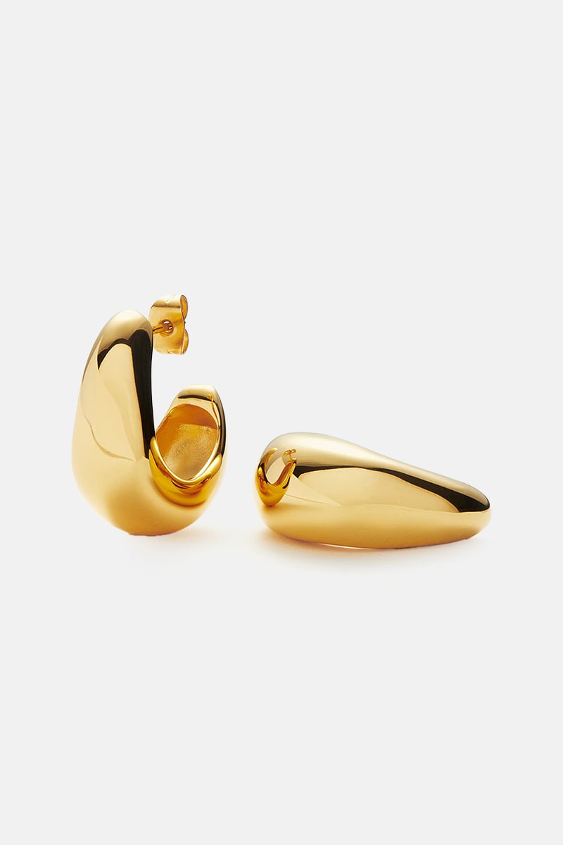 Organic Dome Hoop Earrings