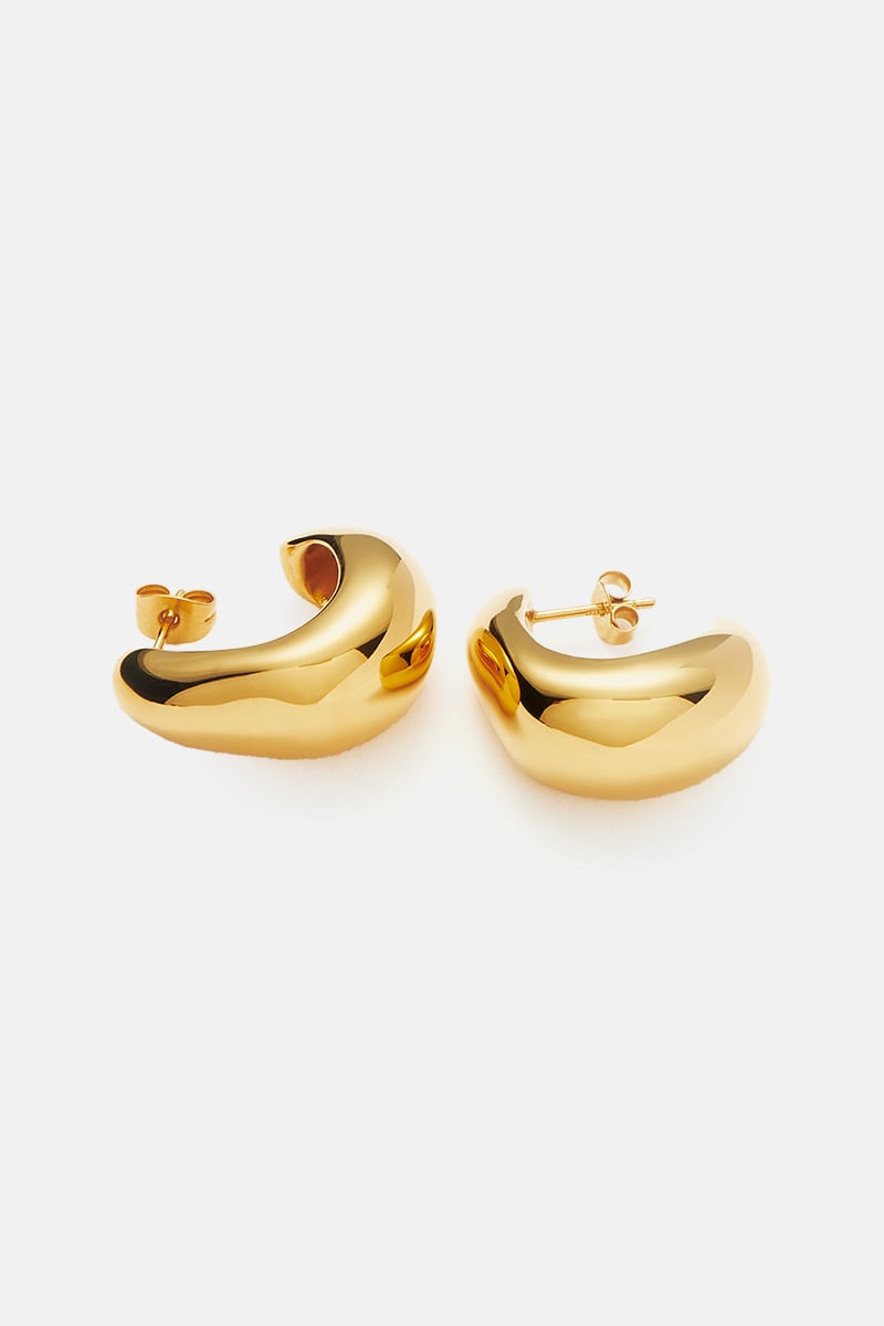 Organic Dome Hoop Earrings
