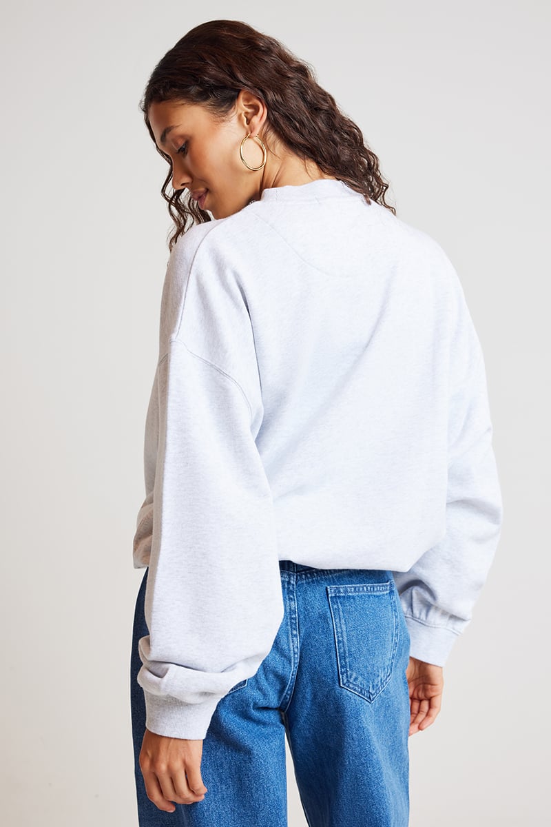 Ena Pelly Colligate Sweatshirt White Marle | Stylerunner