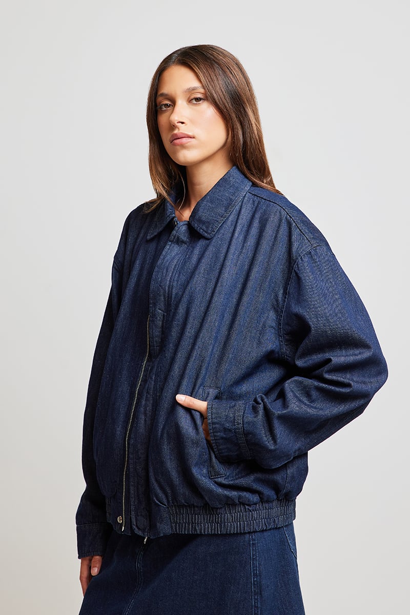 Indigo Wavecraft applique  bomber
