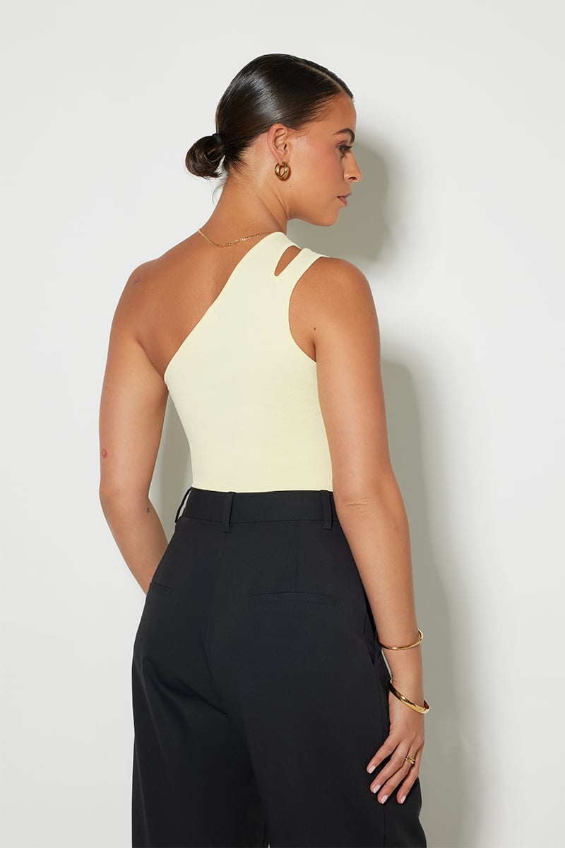 ODE Halston One Shoulder Top Lemonade | Stylerunner