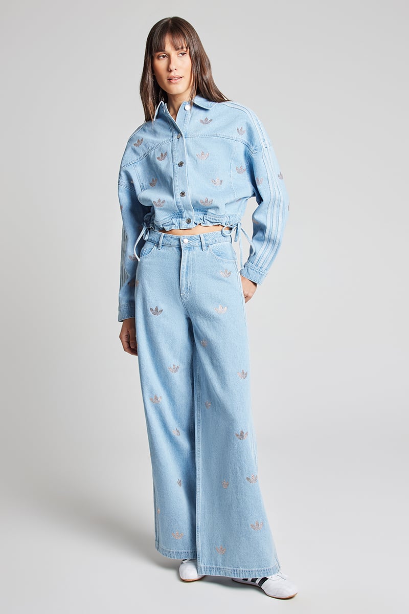 adidas Originals Rhinestone Denim Jean Clblue Stylerunner