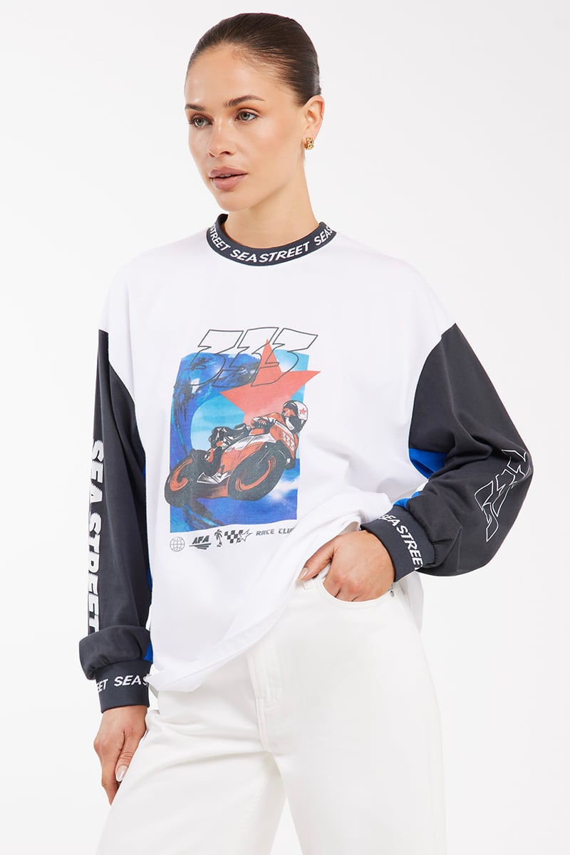 WIND AND SEA SEA LONG SLEEVE Tシャツ　白　L WIND AND SEA SEA LONG SLEEVE TEE WHITE