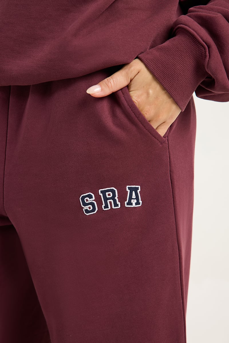 Stylerunner SRA Wide Leg Sweatpants Plum Berry | Stylerunner