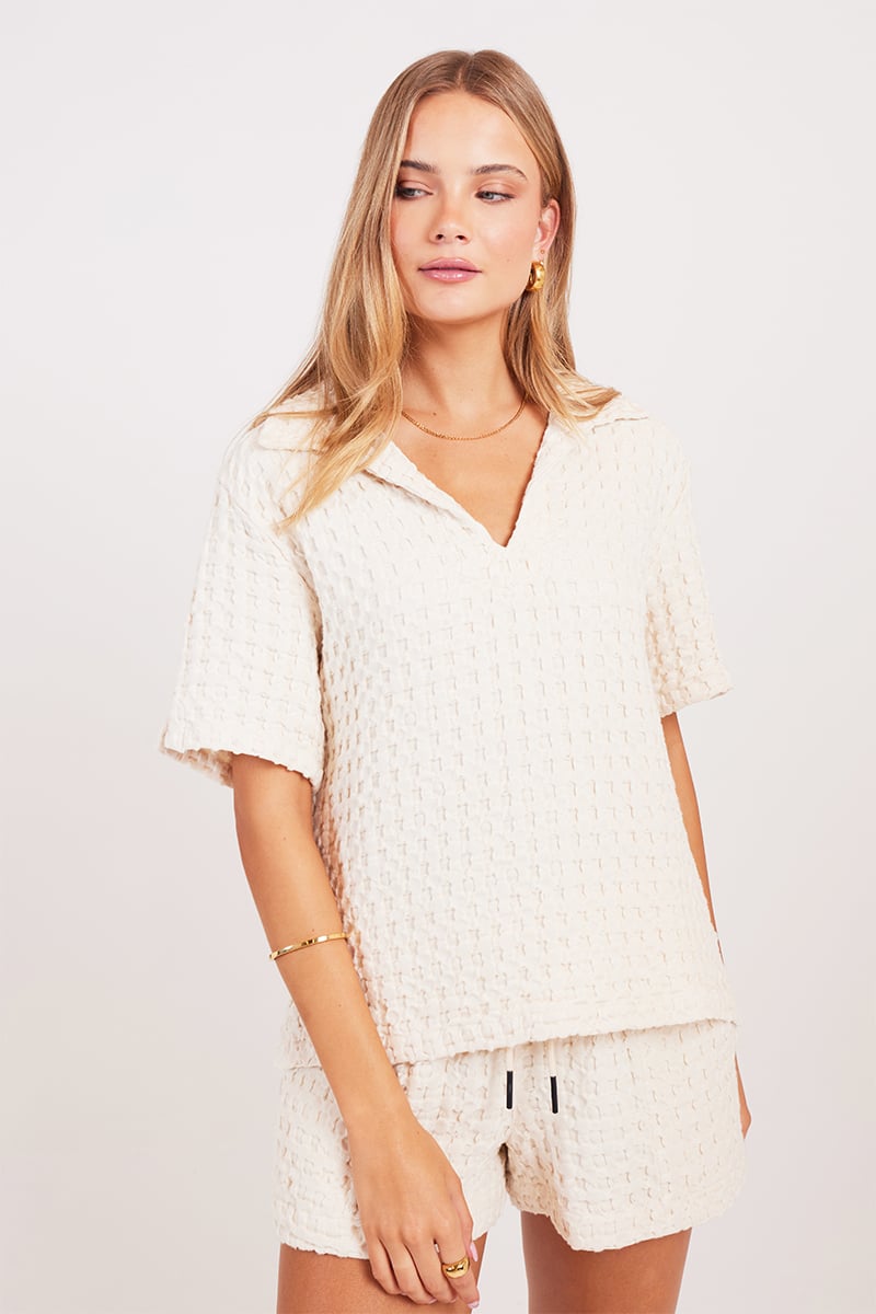 ブラウス シャツ 「OAS/オーエーエス」 Ferratelle Jaffa Waffle Shirt レディース JOURNAL STANDARD ブラウス シャツ 「OAS/オーエーエス