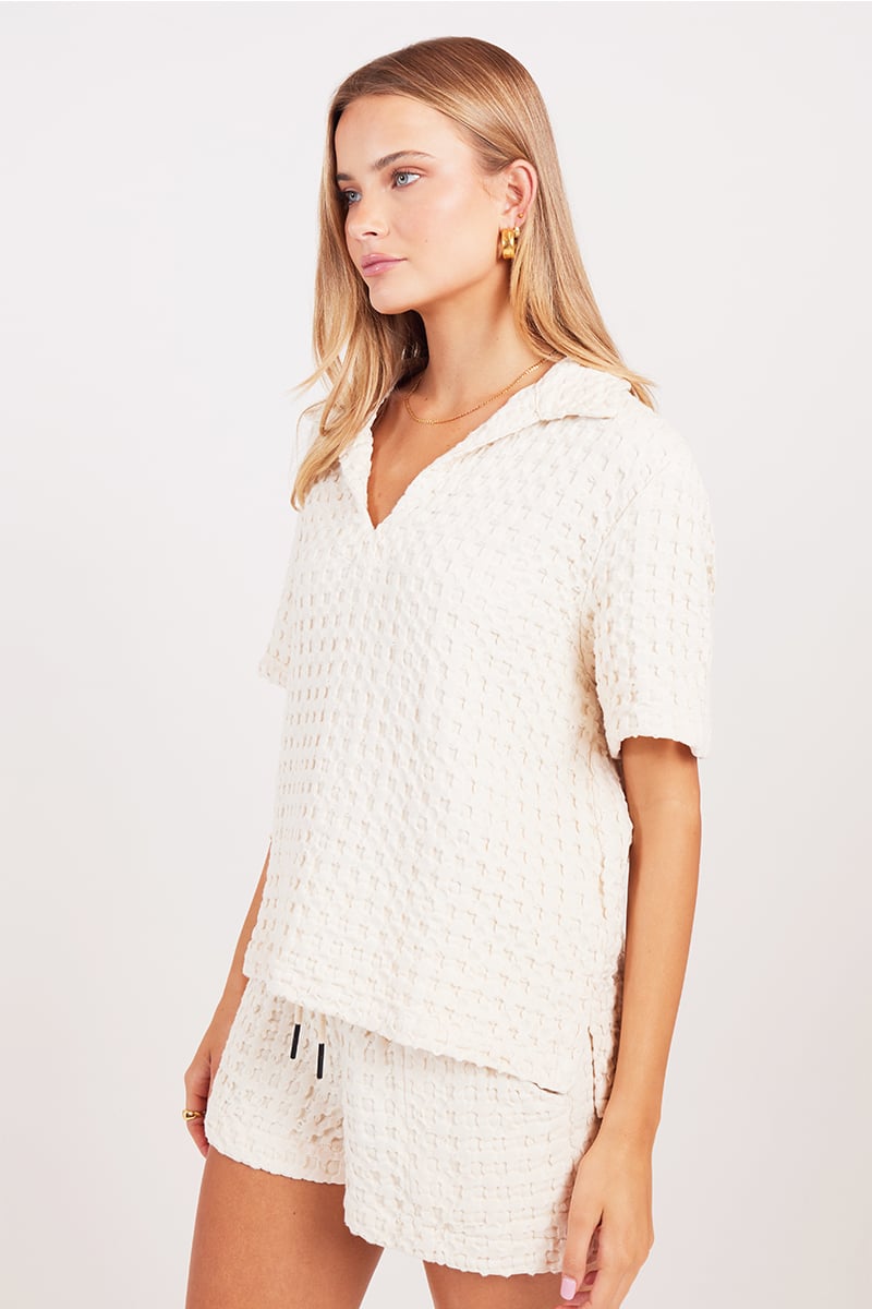 【OAS/オーエーエス】ecru jaffa waffle shirt OAS Jaffa Waffle Shirt | Shopbop