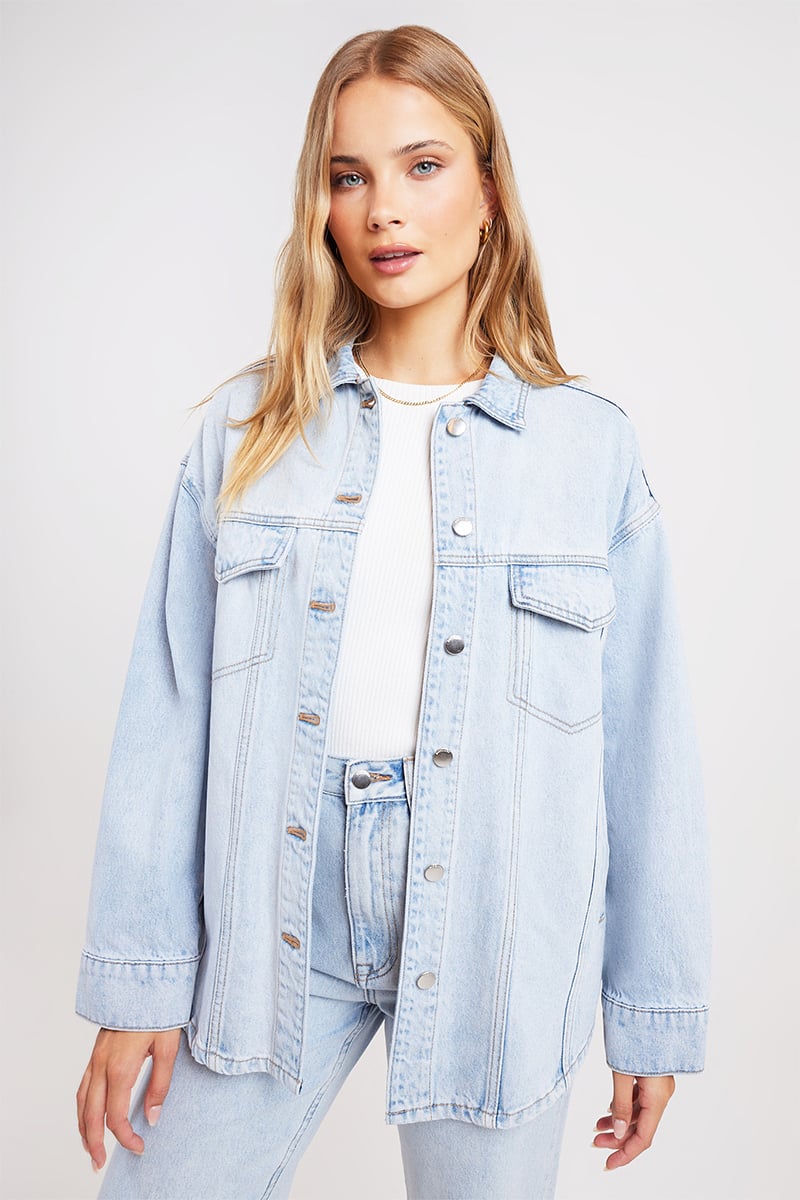 Nude Lucy Organic Denim Jacket Clear Blue Stylerunner