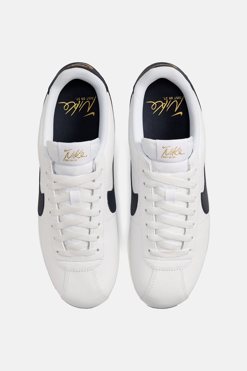 Nike Cortez White Obsidian Sail Mtlc Gold Stylerunner