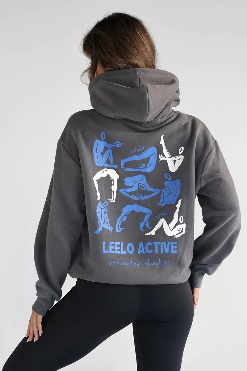 Leelo The Pilates Collection Hoodie Charcoal