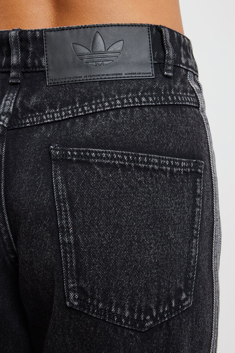 adidas Originals Denim Three Stripe Pant True Black Denim