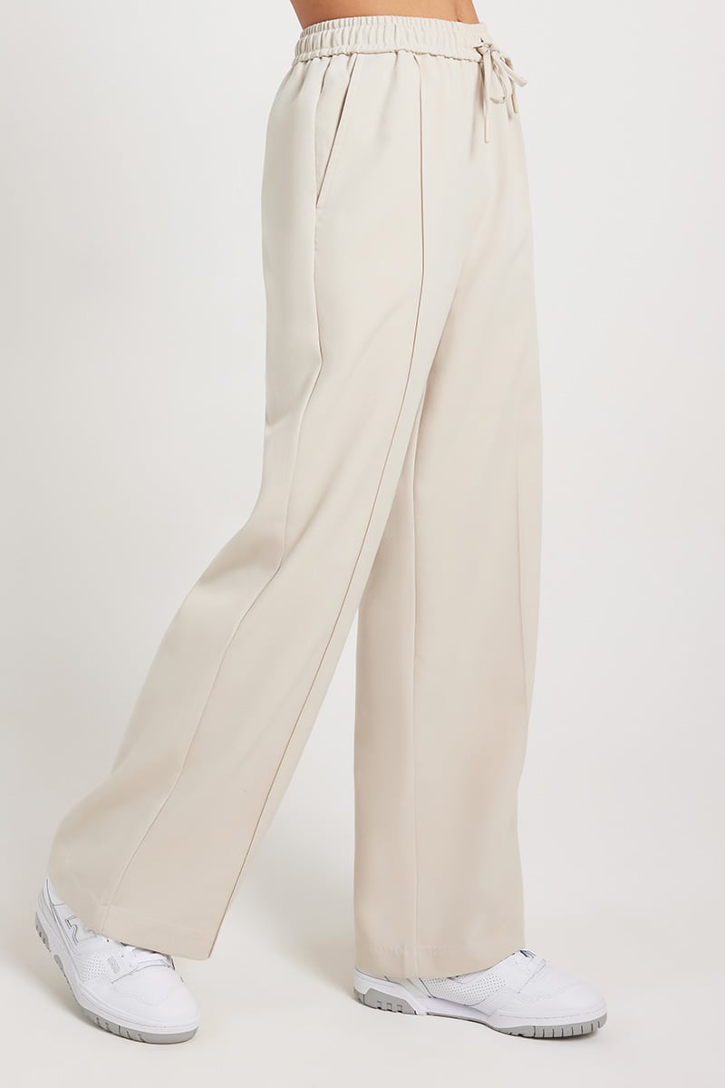 MINI FLARE TROUSERS - Oyster White