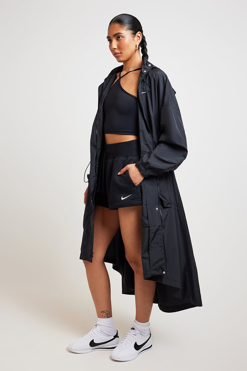 Nike Essential Trench Coat Black White Stylerunner